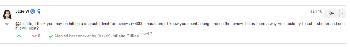 Review-character-Limit
